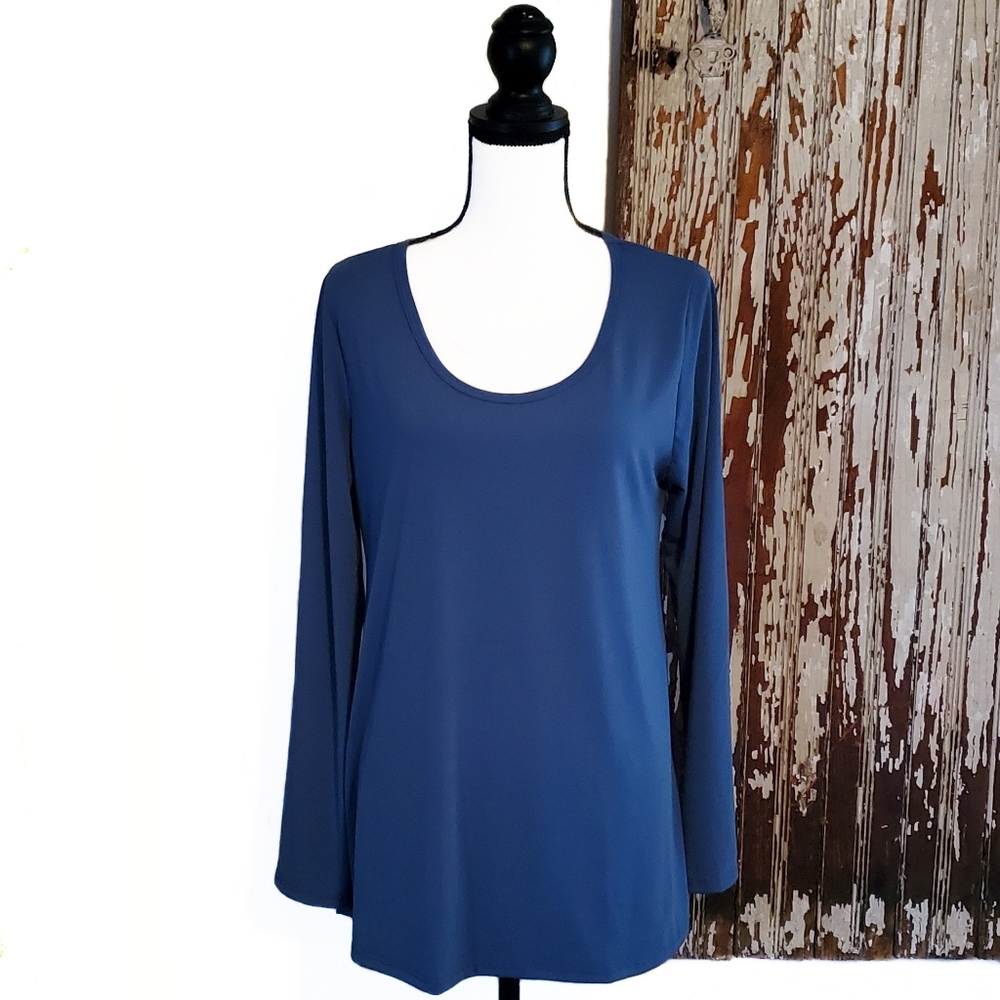 Lularoe Lynnae Scoop Neck Tunic Top Teal Size L